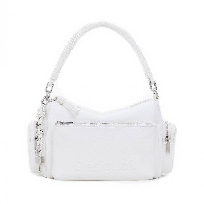 Geanta de dama crossbody, Desigual, seria Half Habana, Alb [4]