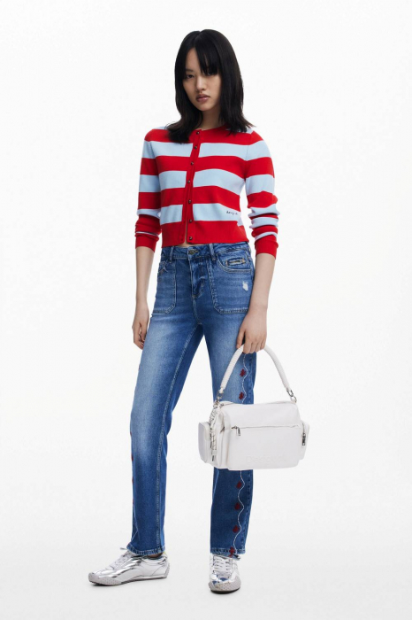 Geanta de dama crossbody, Desigual, seria Half Habana, Alb [2]