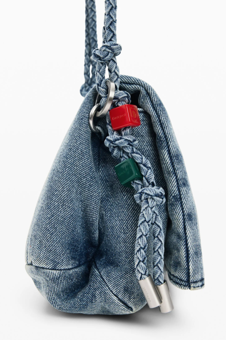 Geanta de dama crossbody, Desigual, seria Half Logo Denim, Albastru [3]