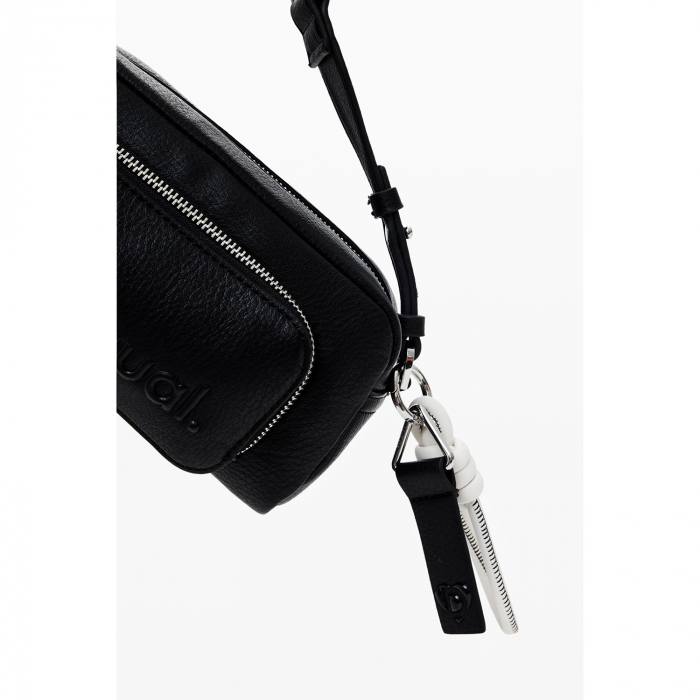 Geanta de dama crossbody, Desigual, seria Half logo Prades, Negru [4]