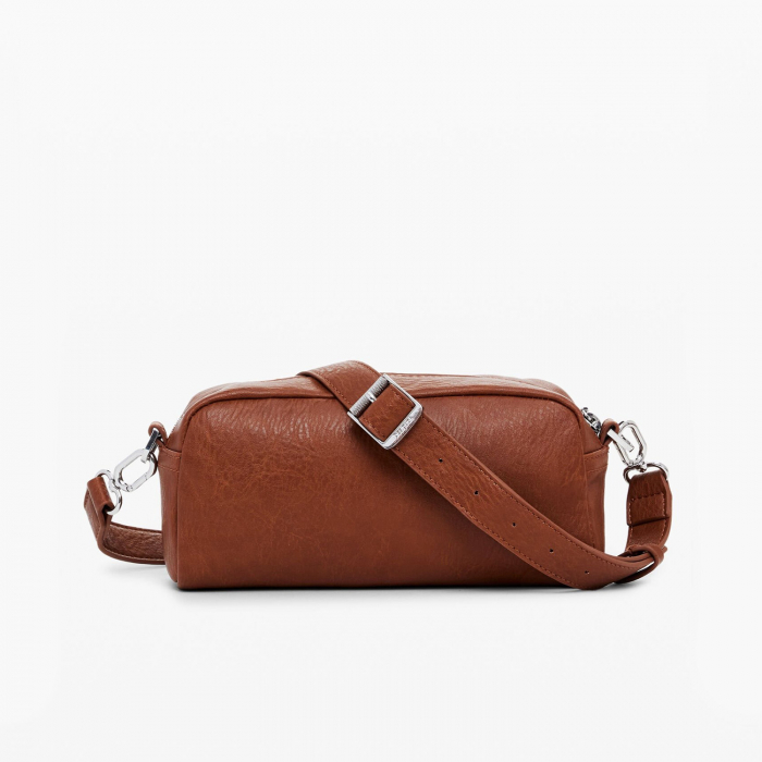 Geanta de dama crossbody, Desigual, seria Half logo Prades, Maro coniac [7]