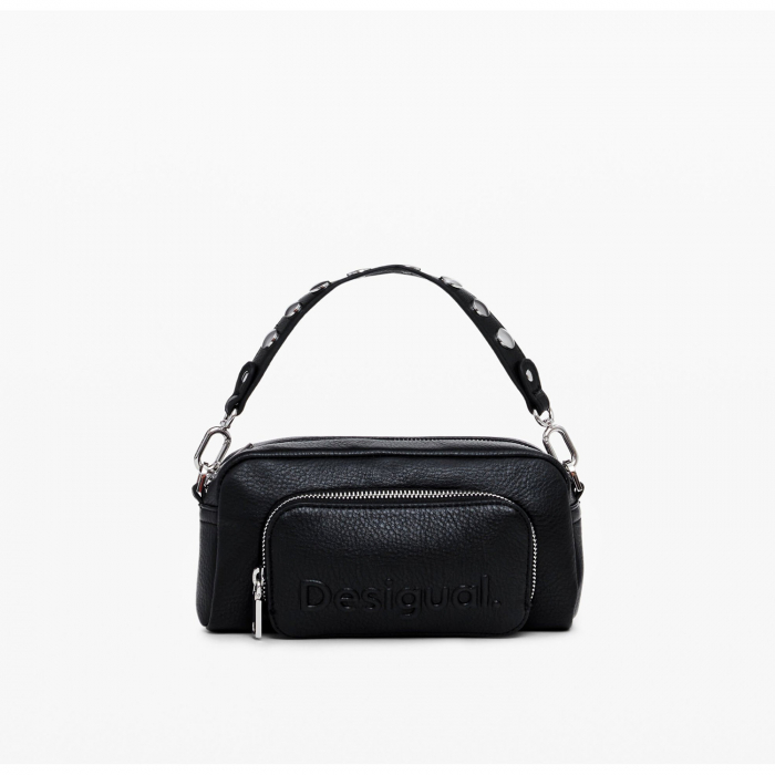 Geanta de dama crossbody, Desigual, seria Half logo Prades, Negru [6]
