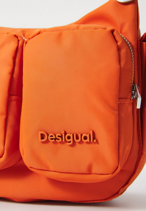 Geanta de dama crossbody, Desigual, seria Priori Astana, Portocaliu [4]