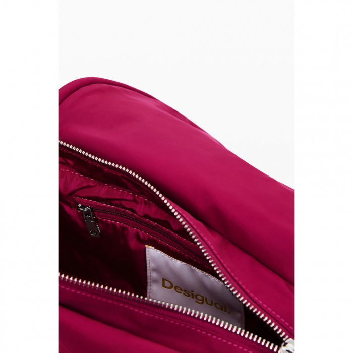 Geanta de dama crossbody, Desigual, seria Priori Gales Maxi, Roz fucsia [6]