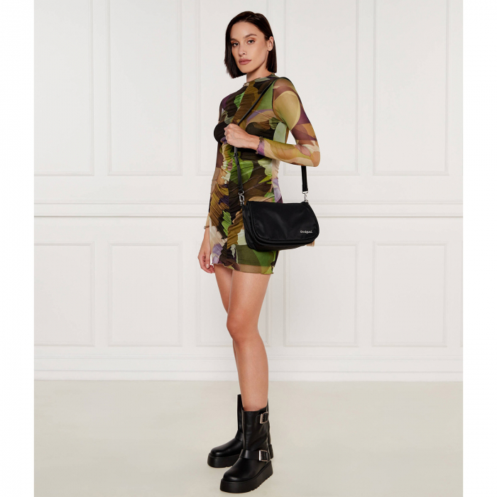 Geanta de dama crossbody, Desigual, seria Priori Gales Maxi, Negru [1]