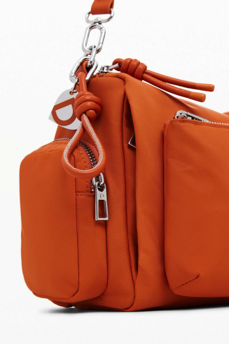 Geanta de dama crossbody, Desigual, seria Priori Habana, Portocaliu [7]