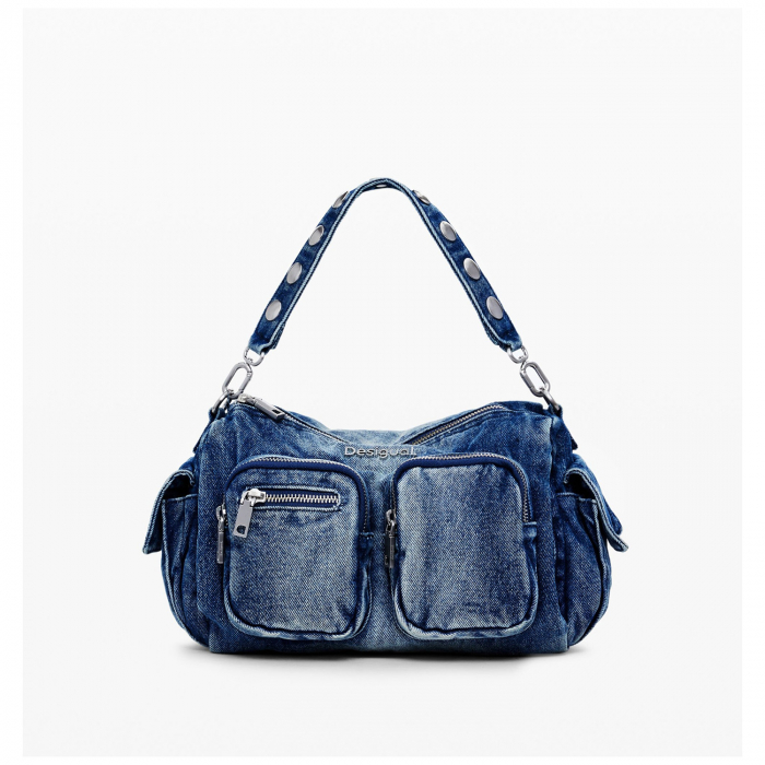 Geanta de dama crossbody, Desigual, seria Priori Multipocket Habana, Albastru [7]