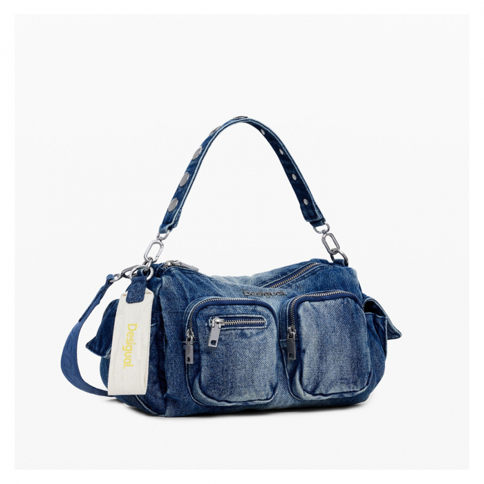 Geanta de dama crossbody, Desigual, seria Priori Multipocket Habana, Albastru [3]