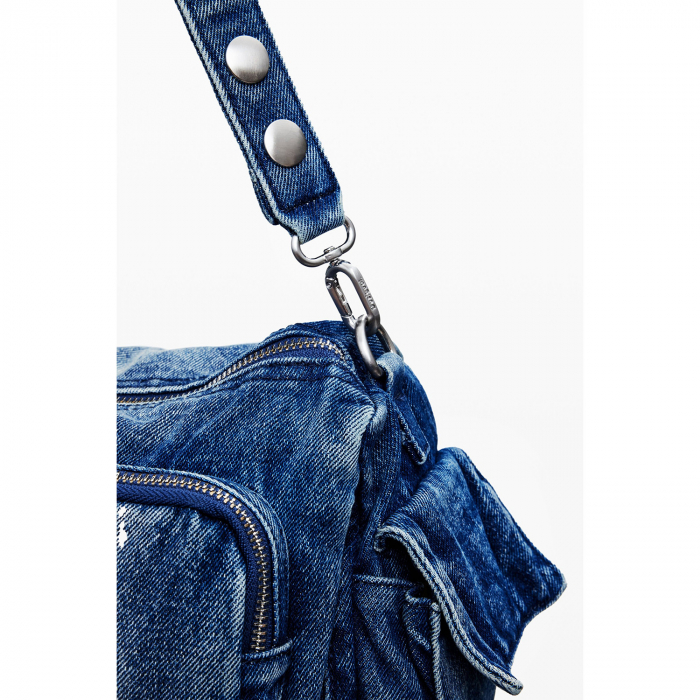Geanta de dama crossbody, Desigual, seria Priori Multipocket Habana, Albastru [5]