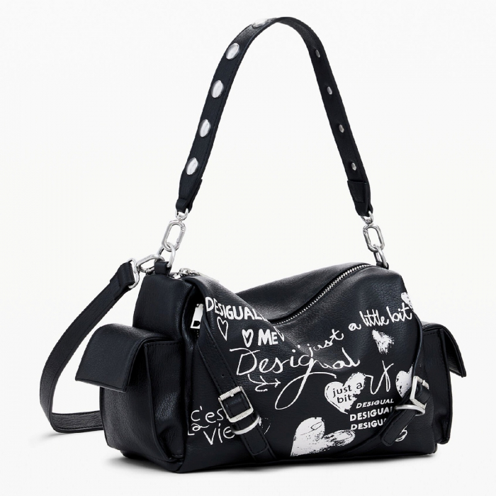 Geanta de dama crossbody, Desigual, seria Seshat Habana, Negru [2]