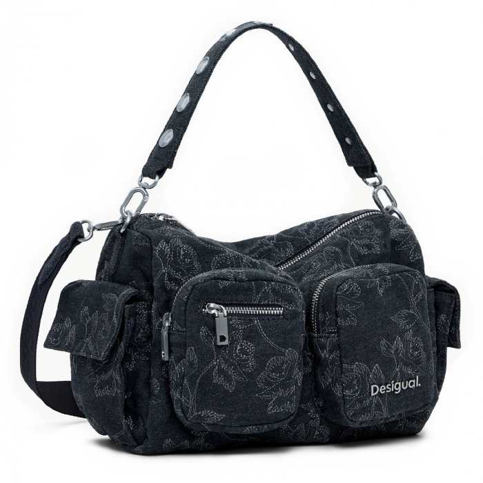 Geanta de dama crossbody, Desigual, seria Whiskey Habana Multipocket, Negru [3]