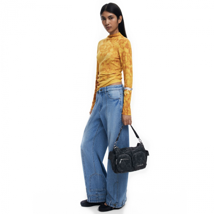 Geanta de dama crossbody, Desigual, seria Whiskey Habana Multipocket, Negru [2]