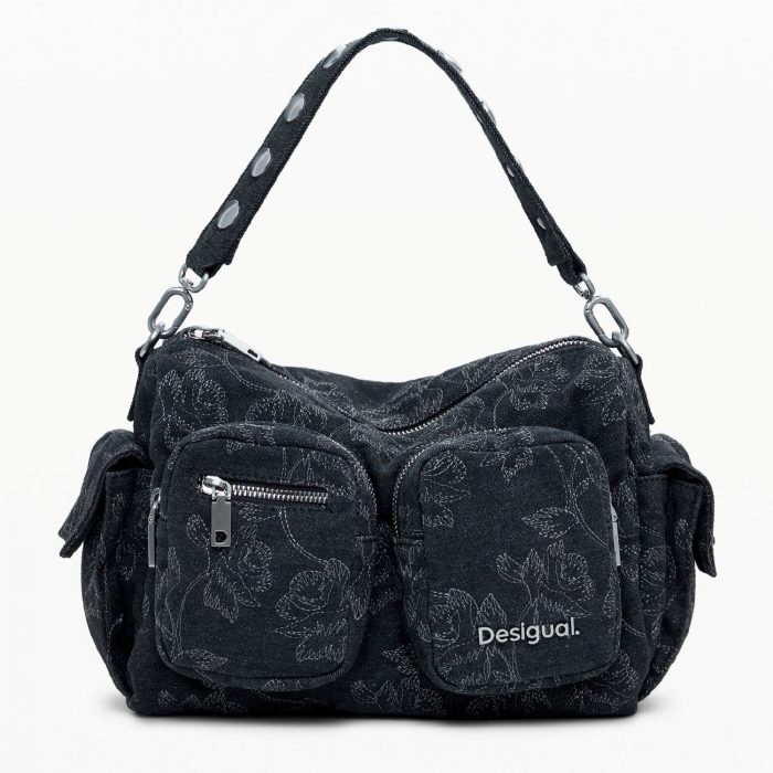 Geanta de dama crossbody, Desigual, seria Whiskey Habana Multipocket, Negru [4]