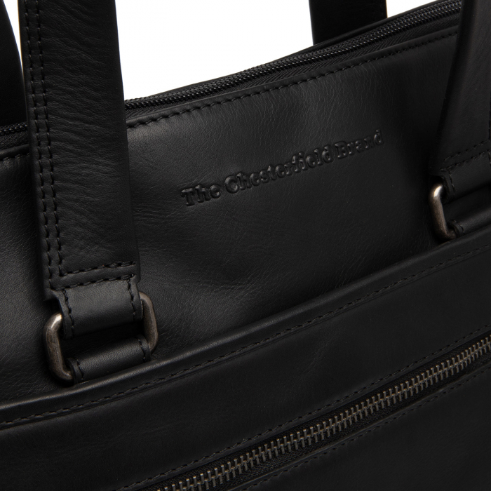 Geanta de dama cu compartiment de laptop, piele naturala, The Chesterfield Brand, Elvas, Maro coniac [12]