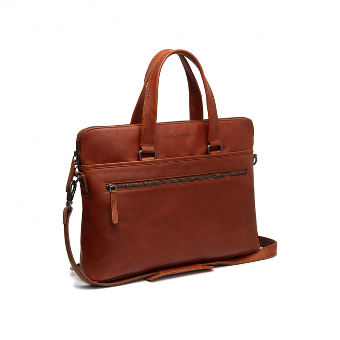 Geanta de dama cu compartiment de laptop, piele naturala, The Chesterfield Brand, Elvas, Maro coniac [3]