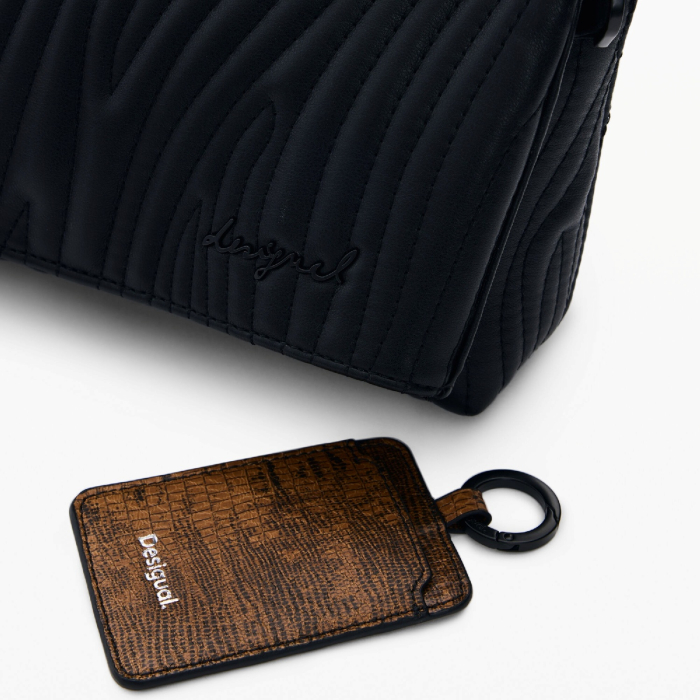 Geanta de dama, de dimensiune medie, Desigual, seria Helium Trokel, Negru [4]