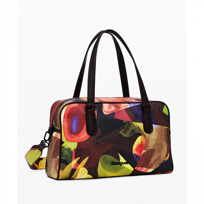 Geanta de dama, de mana si umar, imprimeu abstract, Camo Lacroix Prades Maxi, Multicolor [3]