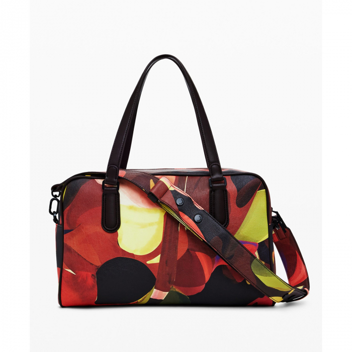 Geanta de dama, de mana si umar, imprimeu abstract, Camo Lacroix Prades Maxi, Multicolor [7]