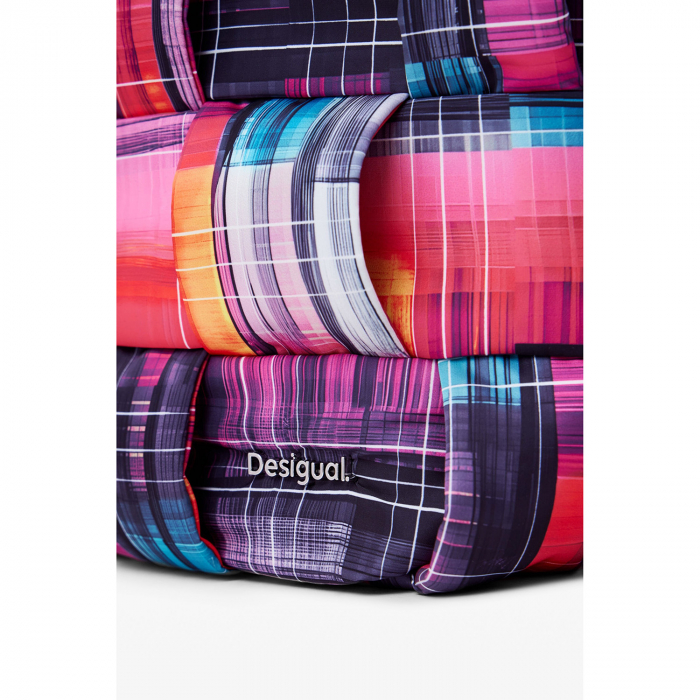 Geanta de dama, de mana si umar, cu imprimeu abstract, seria Hypatia Valdiva, Multicolor [5]