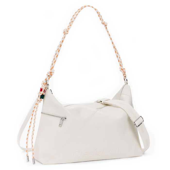 Geanta de dama, de mana si umar, Desigual, Big Bergamo, Alb [2]