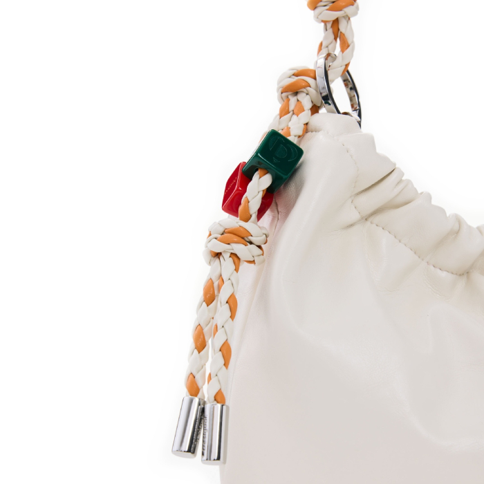 Geanta de dama, de mana si umar, Desigual, Half logo, Alb [5]