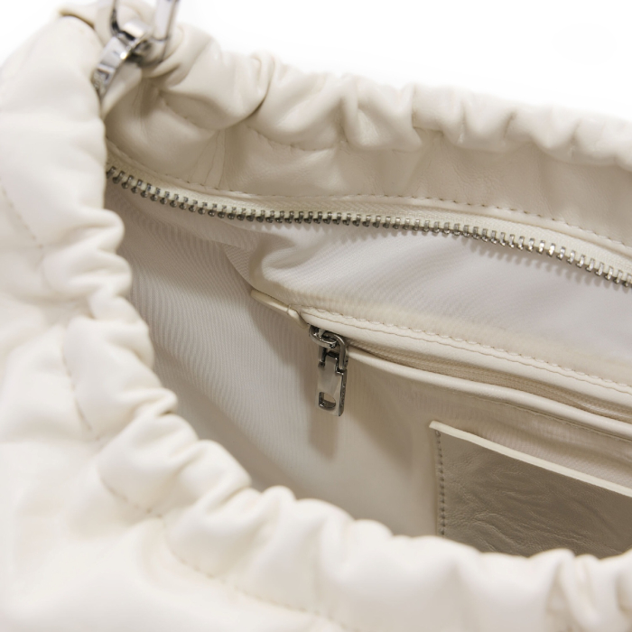 Geanta de dama, de mana si umar, Desigual, Half logo, Alb [3]