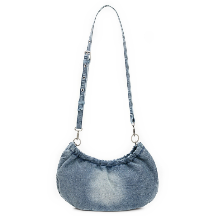 Geanta de dama, de mana si umar, Desigual, Half Logo Denim, Albastru [8]