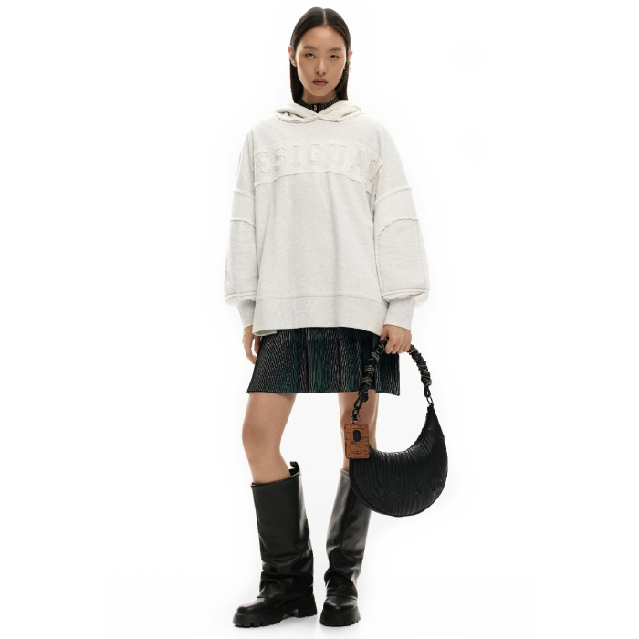 Geanta de dama, de mana si umar, Desigual, Profund Black, Negru [7]