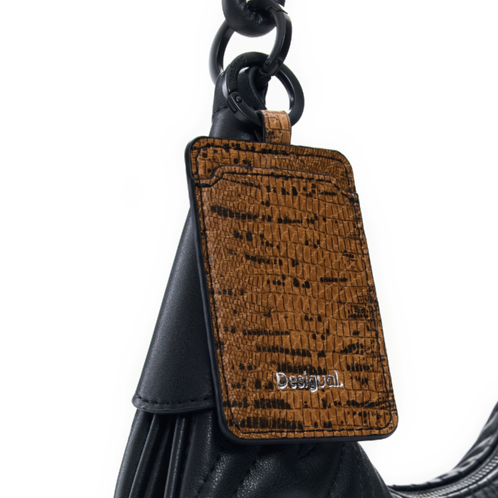 Geanta de dama, de mana si umar, Desigual, Profund Black, Negru [3]