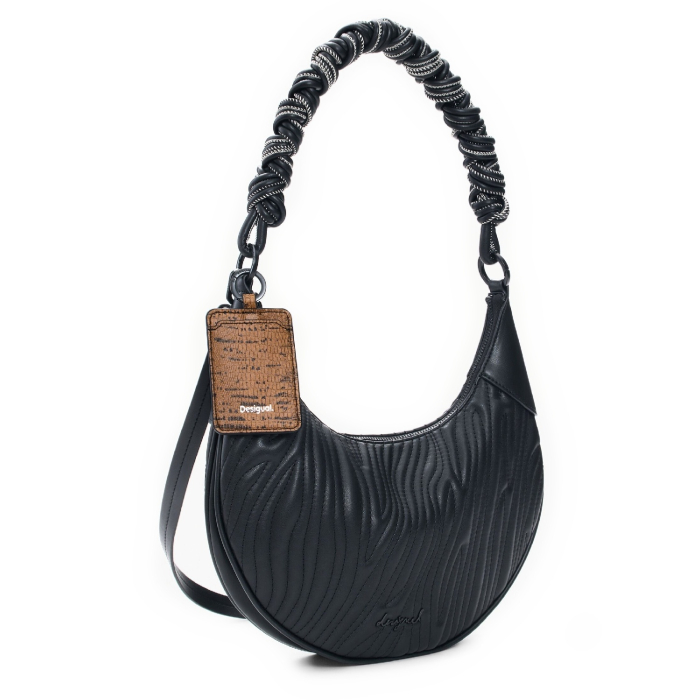 Geanta de dama, de mana si umar, Desigual, Profund Black, Negru [2]