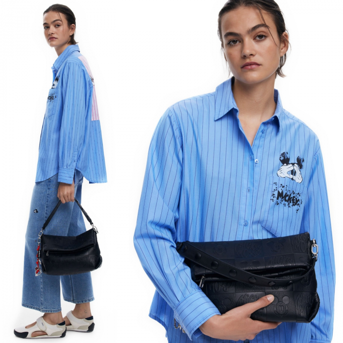 Geanta de dama, de mana si umar, Desigual, seria All Mickey Loverty, Negru [4]