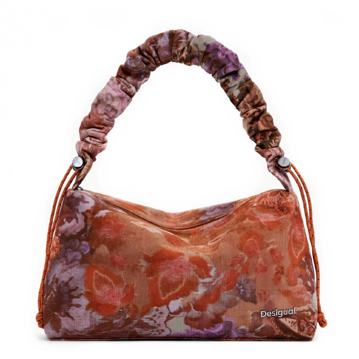 Geanta de dama, de mana si umar, Desigual, seria Corduroy Bergamo, Multicolor [2]