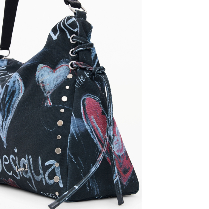 Geanta de dama, de mana si umar, Desigual, seria Graffiti, Multicolor [7]