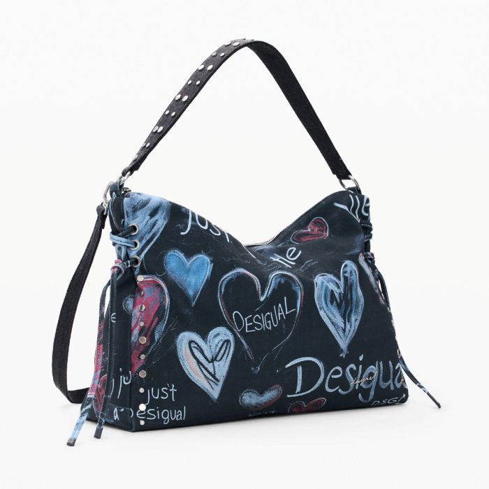 Geanta de dama, de mana si umar, Desigual, seria Graffiti, Multicolor [2]