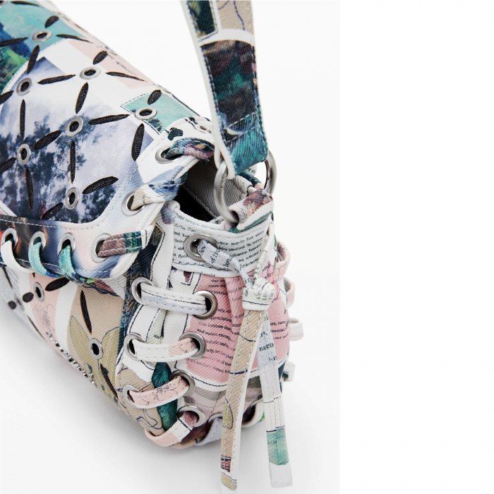 Geanta de dama, de mana si umar, Desigual, seria Juliett Cut Out Print, Multicolor [6]