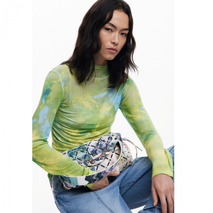 Geanta de dama, de mana si umar, Desigual, seria Juliett Cut Out Print, Multicolor [2]