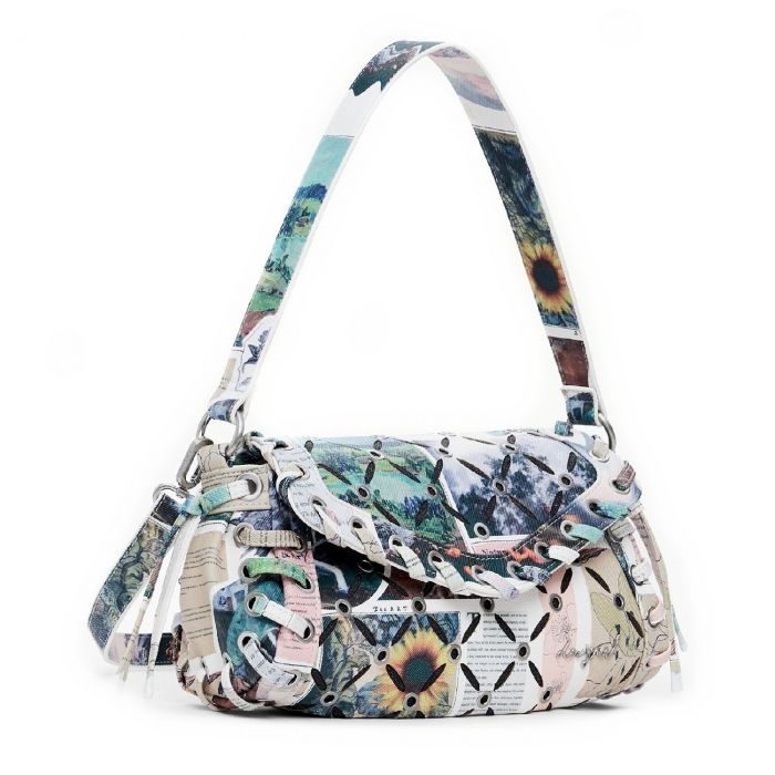Geanta de dama, de mana si umar, Desigual, seria Juliett Cut Out Print, Multicolor [1]