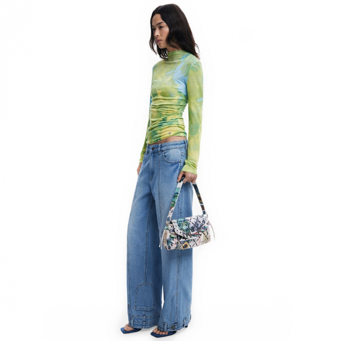 Geanta de dama, de mana si umar, Desigual, seria Juliett Cut Out Print, Multicolor [3]