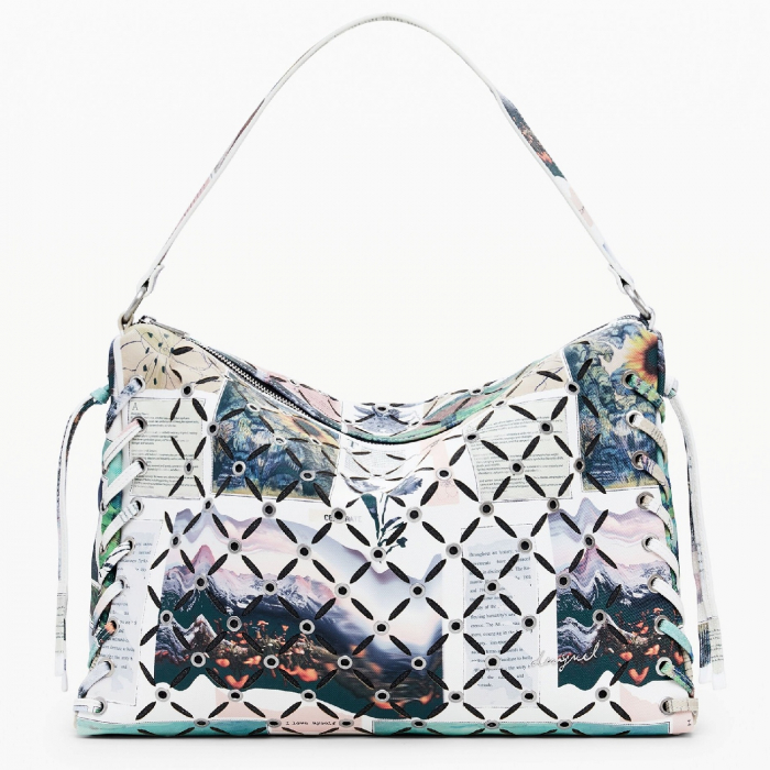 Geanta de dama, de mana si umar, Desigual, seria Juliett Leiria, Multicolor [5]