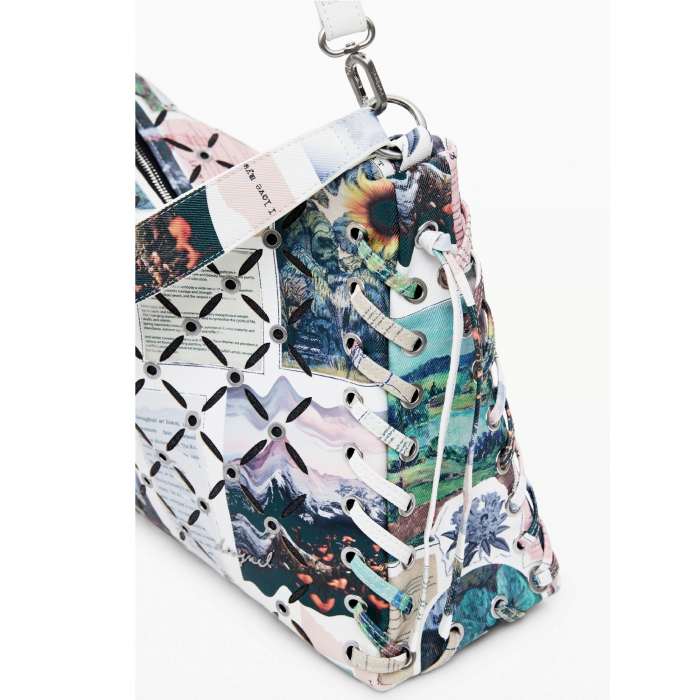 Geanta de dama, de mana si umar, Desigual, seria Juliett Leiria, Multicolor [6]