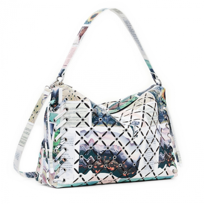 Geanta de dama, de mana si umar, Desigual, seria Juliett Leiria, Multicolor [3]