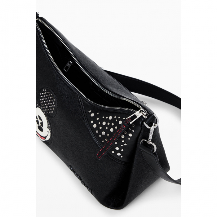 Geanta de dama, de mana si umar, Desigual, seria Mickey Studstyle Mayari Maxi, Negru [5]