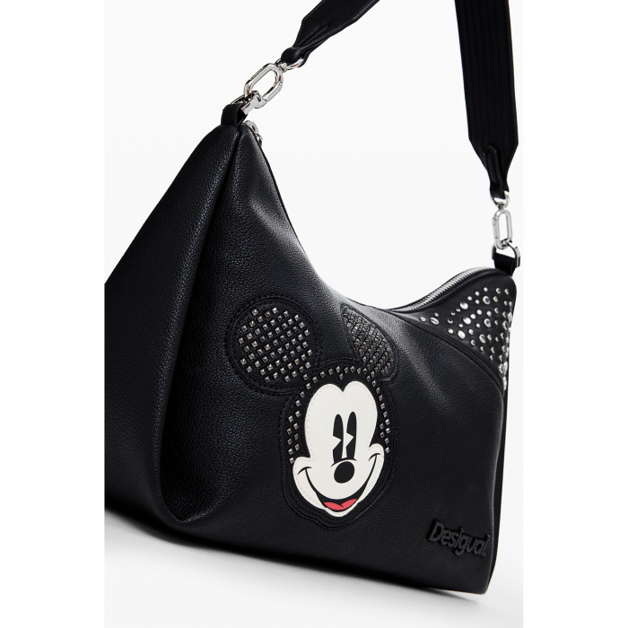 Geanta de dama, de mana si umar, Desigual, seria Mickey Studstyle Mayari Maxi, Negru [6]