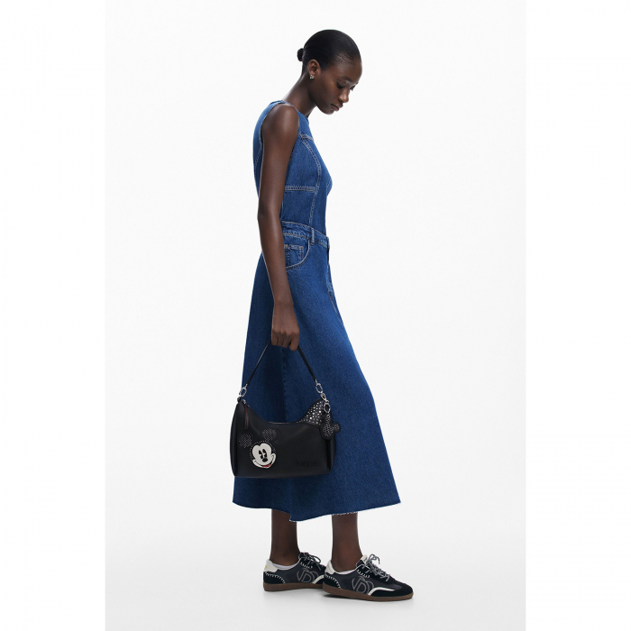 Geanta de dama, de mana si umar, Desigual, seria Mickey Studstyle Mayari Maxi, Negru [3]