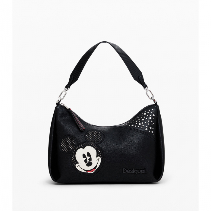 Geanta de dama, de mana si umar, Desigual, seria Mickey Studstyle Mayari Maxi, Negru [4]