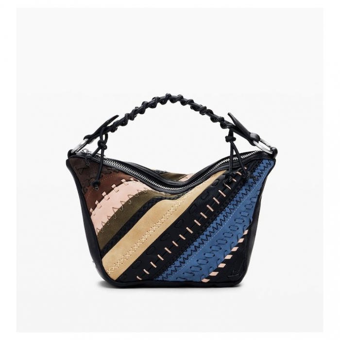 Geanta de dama, de mana si umar, Desigual, seria Quebec Whipstitch, Multicolor [4]