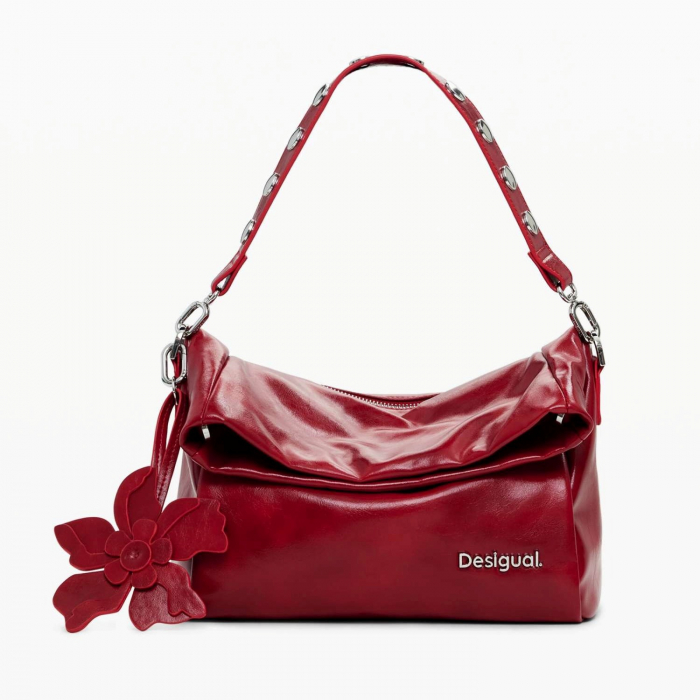 Geanta de dama, de mana si umar, Desigual, seria Reprised Valentine Loverty, Rosu carmin [4]