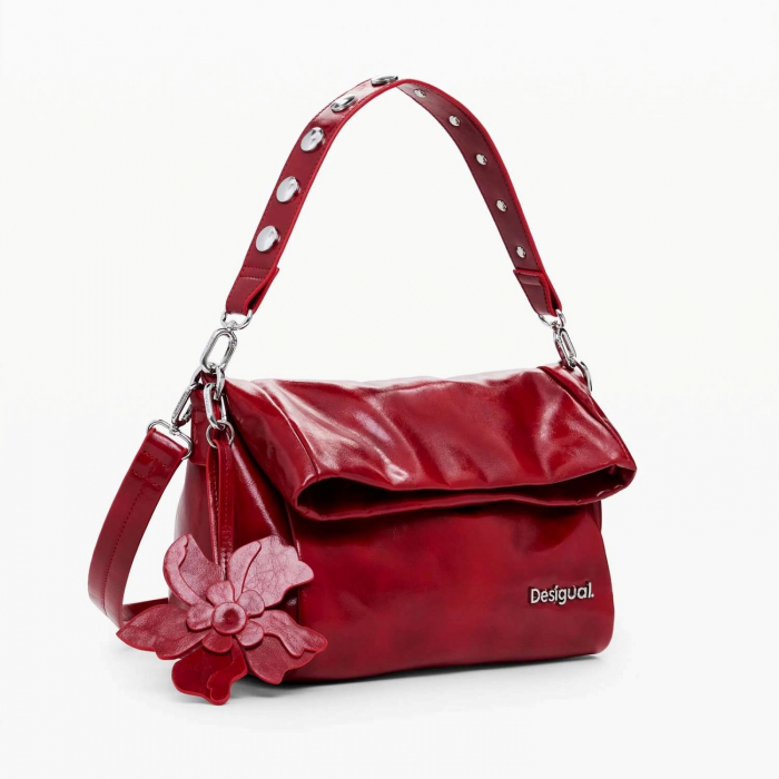 Geanta de dama, de mana si umar, Desigual, seria Reprised Valentine Loverty, Rosu carmin [2]