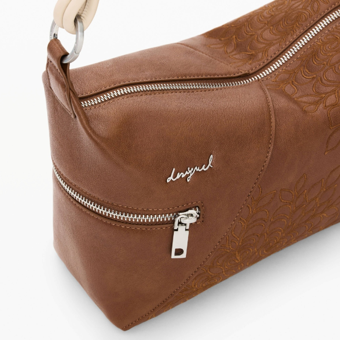 Geanta de dama, de mana si umar, Desigual, seria Sierra Huntington, Camel [5]