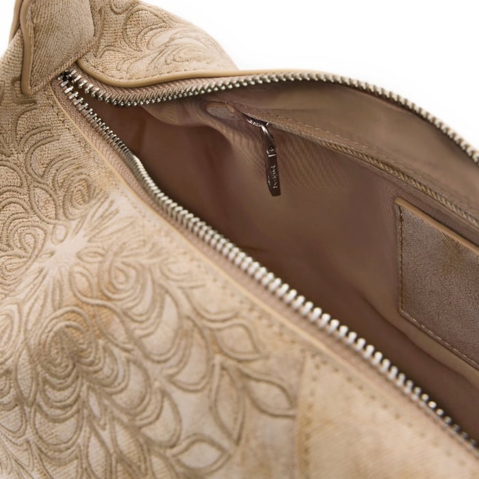 Geanta de dama, de mana si umar, Desigual, seria Sierra Huntington, Bej [3]